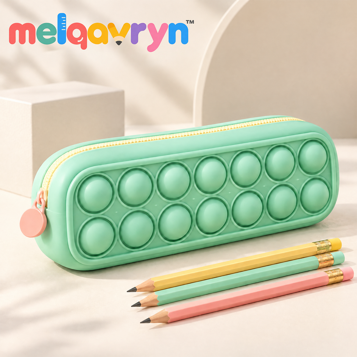 Melqavryn Pop Bubble Silicone Pencil Case