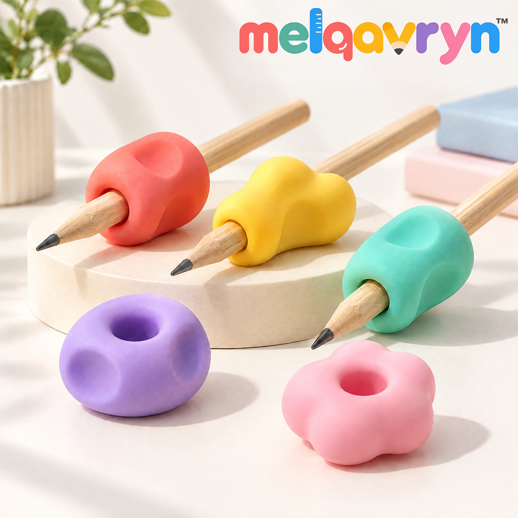 Melqavryn™ Ergonomic Silicone Pencil Grip Set