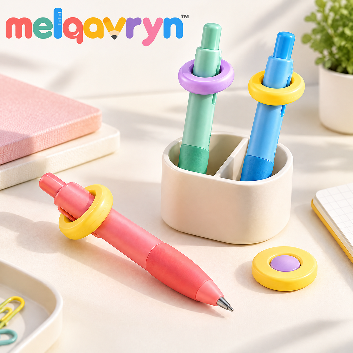 Melqavryn™ Fidget Ring Pen Set