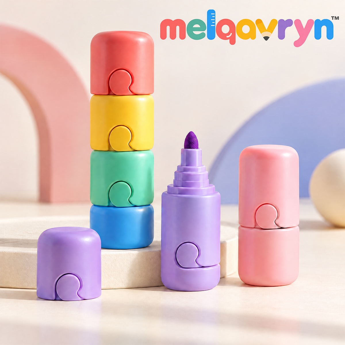 Melqavryn™ Stackable Mini Highlighter Set