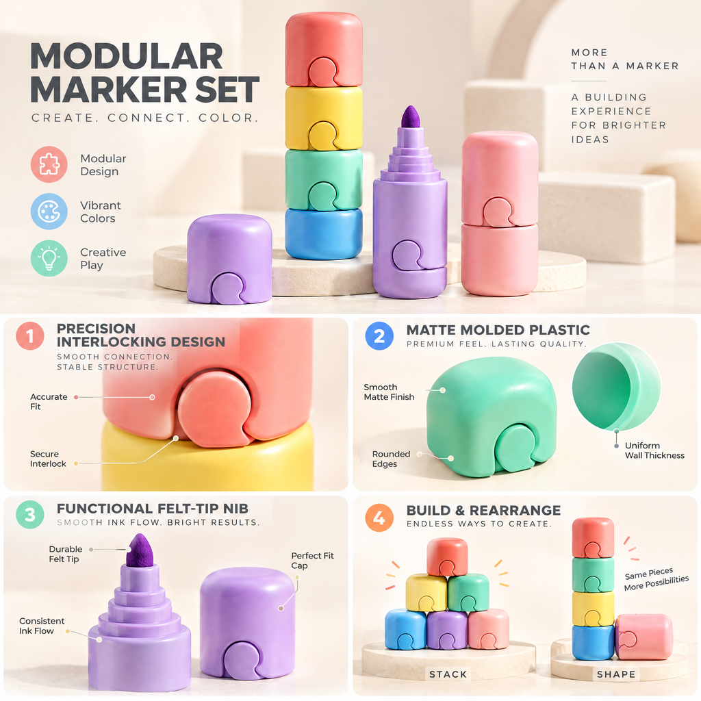 Melqavryn™ Stackable Mini Highlighter Set