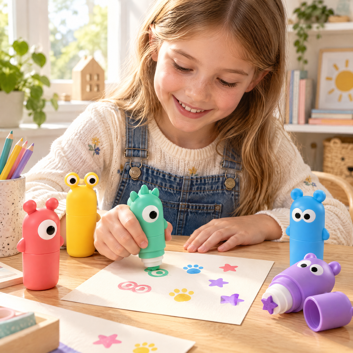 Melqavryn™ Cute Character Stamp Set