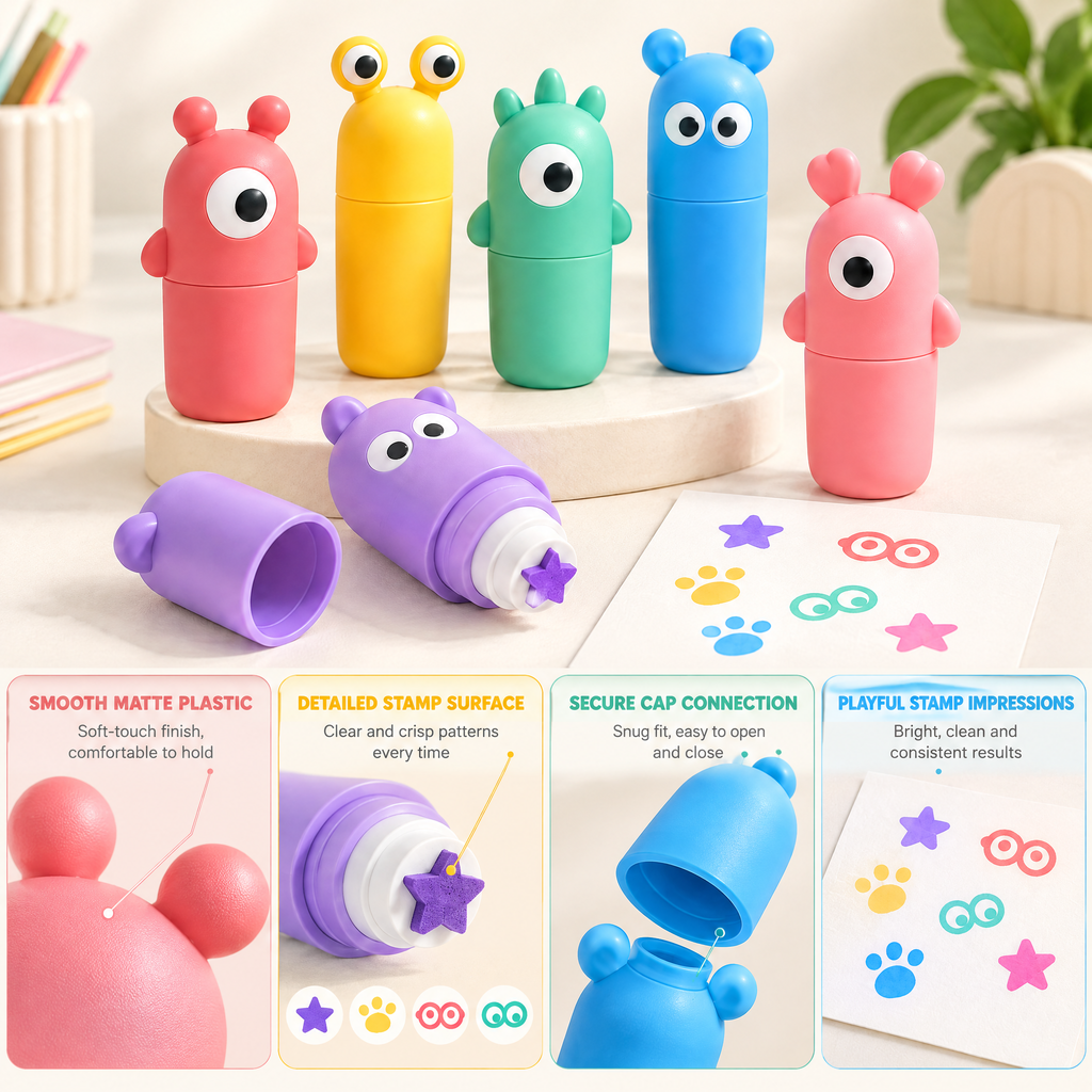 Melqavryn™ Cute Character Stamp Set