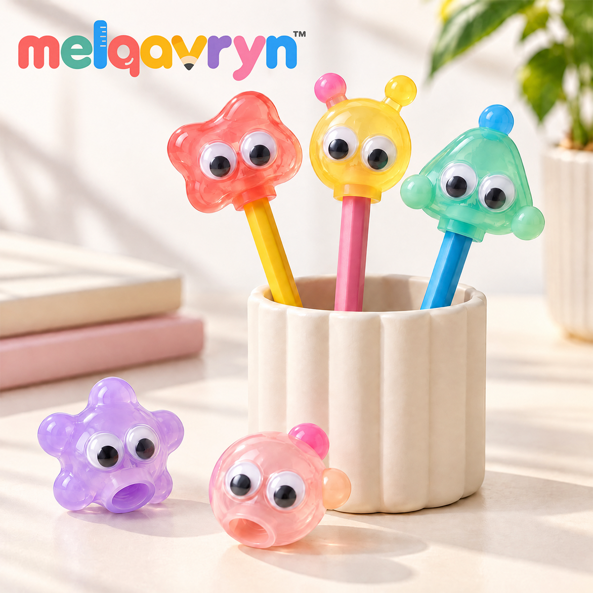Melqavryn™ Googly Eye Pencil Topper Set product image