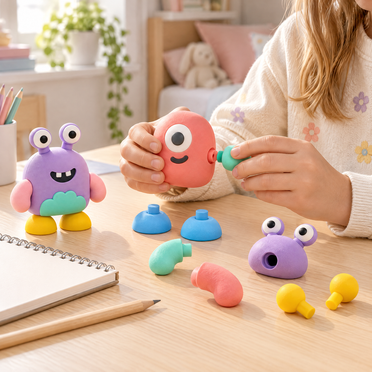 Melqavryn™ Build-Your-Own Monster Eraser Set
